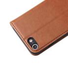 For iPhone SE 2022 / SE 2020 / 8 / 7 Fierre Shann PU Genuine Leather Texture Horizontal Flip Leather Case with Holder & Card Slots & Wallet(Brown) - 7