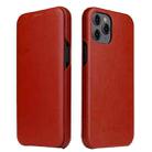 For iPhone 12 mini Fierre Shann Business Magnetic Horizontal Flip Genuine Leather Case (Brown) - 1