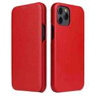 For iPhone 12 mini Fierre Shann Business Magnetic Horizontal Flip Genuine Leather Case (Red) - 1