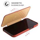 For iPhone 12 / 12 Pro Fierre Shann Business Magnetic Horizontal Flip Genuine Leather Case(Brown) - 9