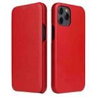 For iPhone 12 / 12 Pro Fierre Shann Business Magnetic Horizontal Flip Genuine Leather Case(Red) - 1