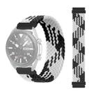20mm Universal Nylon Weave Watch Band (Black White) - 1