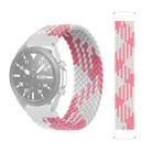 22mm Universal Nylon Weave Watch Band (Pink + White) - 1