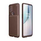 For OnePlus Nord N10 5G Carbon Fiber Texture Shockproof TPU Case(Brown) - 1
