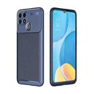 For OPPO A15 Carbon Fiber Texture Shockproof TPU Case(Blue) - 1