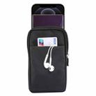 Sports Leisure Drawstring  Horizontal Plate Hanging Waist Phone Waist Pack Leather Case, Suitable for 6.7-6.9 inch Smartphones(Black) - 1