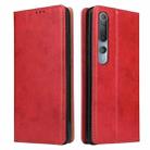 For Xiaomi Mi 10 Fierre Shann PU Genuine Leather Texture Horizontal Flip Leather Case with Holder & Card Slots & Wallet(Red) - 1