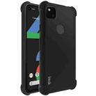 For Google Pixel 4a 4G IMAK All-inclusive Shockproof Airbag TPU Case with Screen Protector(Metal Black) - 1