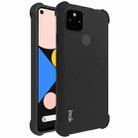 For Google Pixel 4a 5G IMAK All-inclusive Shockproof Airbag TPU Case with Screen Protector(Matte Black) - 1