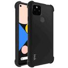 For Google Pixel 5 IMAK All-inclusive Shockproof Airbag TPU Case with Screen Protector(Metal Black) - 1