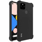 For Google Pixel 5 IMAK All-inclusive Shockproof Airbag TPU Case with Screen Protector(Matte Black) - 1