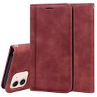 For iPhone 12 mini Frosted Business Magnetic Horizontal Flip PU Leather Case with Holder & Card Slot & Lanyard (Brown) - 1