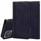 For iPhone 12 / 12 Pro Frosted Business Magnetic Horizontal Flip PU Leather Case with Holder & Card Slot & Lanyard(Black) - 1
