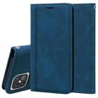 For iPhone 12 / 12 Pro Frosted Business Magnetic Horizontal Flip PU Leather Case with Holder & Card Slot & Lanyard(Blue) - 1