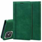 For iPhone 12 / 12 Pro Frosted Business Magnetic Horizontal Flip PU Leather Case with Holder & Card Slot & Lanyard(Green) - 1