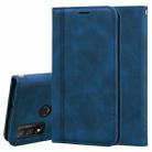 For Huawei P Smart (2020) Frosted Business Magnetic Horizontal Flip PU Leather Case with Holder & Card Slot & Lanyard(Blue) - 1
