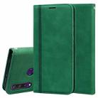 For Huawei Y6p (2020) Frosted Business Magnetic Horizontal Flip PU Leather Case with Holder & Card Slot & Lanyard(Green) - 1