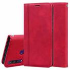 For Huawei Y6p (2020) Frosted Business Magnetic Horizontal Flip PU Leather Case with Holder & Card Slot & Lanyard(Red) - 1