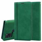 For Samsung Galaxy A21s Frosted Business Magnetic Horizontal Flip PU Leather Case with Holder & Card Slot & Lanyard(Green) - 1