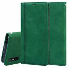 For Xiaomi Redmi 9A Frosted Business Magnetic Horizontal Flip PU Leather Case with Holder & Card Slot & Lanyard(Green) - 1