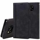 For Xiaomi Poco X3 NFC Frosted Business Magnetic Horizontal Flip PU Leather Case with Holder & Card Slot & Lanyard(Black) - 1