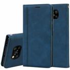 For Xiaomi Poco X3 NFC Frosted Business Magnetic Horizontal Flip PU Leather Case with Holder & Card Slot & Lanyard(Blue) - 1