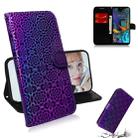 For LG K50 / Q60 Solid Color Colorful Magnetic Buckle Horizontal Flip PU Leather Case with Holder & Card Slots & Wallet & Lanyard(Purple) - 1