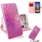 For Google Pixel 3A Solid Color Colorful Magnetic Buckle Horizontal Flip PU Leather Case with Holder & Card Slots & Wallet & Lanyard(Pink) - 1