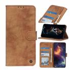 For LG Q52 Antelope Texture Magnetic Buckle Horizontal Flip PU Leather Case with Card Slots & Wallet & Holder(Brown) - 1