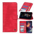 For LG K62 Antelope Texture Magnetic Buckle Horizontal Flip PU Leather Case with Card Slots & Wallet & Holder(Red) - 1