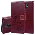 For Xiaomi Redmi 9 Rose Embossed Horizontal Flip PU Leather Case with Holder & Card Slots & Wallet(Brown) - 1