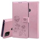 For Xiaomi Redmi 9C Rose Embossed Horizontal Flip PU Leather Case with Holder & Card Slots & Wallet(Rose Gold) - 1