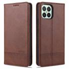 For Huawei Nova 8 SE AZNS Magnetic Calf Texture Horizontal Flip Leather Case with Card Slots & Holder & Wallet(Dark Brown) - 1