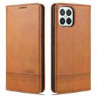 For Huawei Nova 8 SE AZNS Magnetic Calf Texture Horizontal Flip Leather Case with Card Slots & Holder & Wallet(Light Brown) - 1