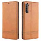 For OPPO K7 / Reno3 5G AZNS Magnetic Calf Texture Horizontal Flip Leather Case with Card Slots & Holder & Wallet(Light Brown) - 1