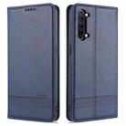 For OPPO K7 / Reno3 5G AZNS Magnetic Calf Texture Horizontal Flip Leather Case with Card Slots & Holder & Wallet(Dark Blue) - 1
