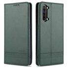 For OPPO K7 / Reno3 5G AZNS Magnetic Calf Texture Horizontal Flip Leather Case with Card Slots & Holder & Wallet(Green) - 1