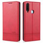 For vivo Y3s / Y17 AZNS Magnetic Calf Texture Horizontal Flip Leather Case with Card Slots & Holder & Wallet(Red) - 1