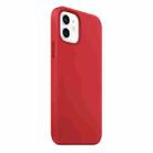 For iPhone 12 mini Magnetic Liquid Silicone Full Coverage Shockproof Magsafe Case with Magsafe Charging Magnet (Red) - 3
