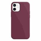 For iPhone 12 mini Magnetic Liquid Silicone Full Coverage Shockproof Magsafe Case with Magsafe Charging Magnet (Wine Red) - 2
