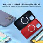 For iPhone 12 mini Magnetic Liquid Silicone Full Coverage Shockproof Magsafe Case with Magsafe Charging Magnet (Wine Red) - 7