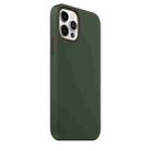 For iPhone 12 Pro Max Magnetic Liquid Silicone Full Coverage Shockproof Magsafe Case with Magsafe Charging Magnet(Deep Green) - 3