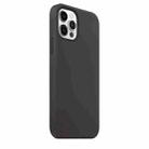 For iPhone 12 Pro Max Magnetic Liquid Silicone Full Coverage Shockproof Magsafe Case with Magsafe Charging Magnet(Black) - 3