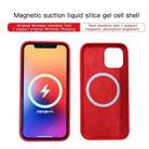 For iPhone 12 Pro Max Magnetic Liquid Silicone Full Coverage Shockproof Magsafe Case with Magsafe Charging Magnet(Red) - 5