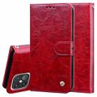 For iPhone 12 / 12 Pro Business Style Oil Wax Texture Horizontal Flip Leather Case with Holder & Card Slots & Wallet(Red) - 1