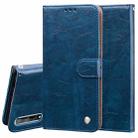 For Huawei Y8P / Enjoy 10S Business Style Oil Wax Texture Horizontal Flip Leather Case with Holder & Card Slots & Wallet(Blue) - 1
