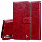 For Huawei Y8P / Enjoy 10S Business Style Oil Wax Texture Horizontal Flip Leather Case with Holder & Card Slots & Wallet(Red) - 1