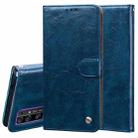 For Huawei Honor 30 Business Style Oil Wax Texture Horizontal Flip Leather Case with Holder & Card Slots & Wallet(Blue) - 1