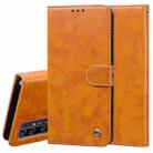 For Huawei Honor 30 Business Style Oil Wax Texture Horizontal Flip Leather Case with Holder & Card Slots & Wallet(Yellow) - 1