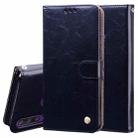 For Huawei Y6P 2020 Business Style Oil Wax Texture Horizontal Flip Leather Case with Holder & Card Slots & Wallet(Black) - 1